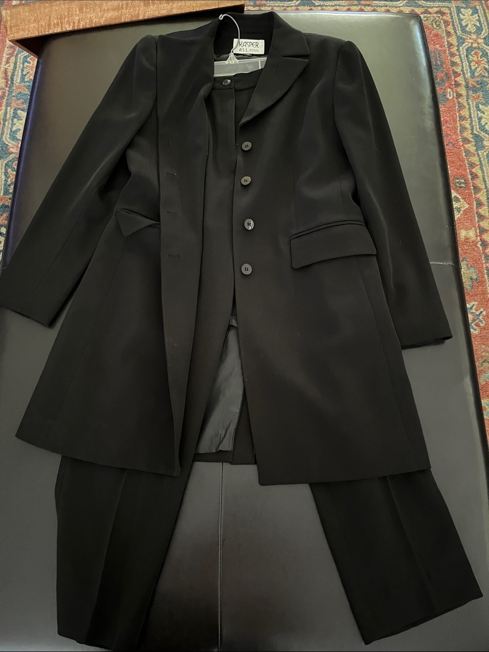 Kasper Black Women's Tailored Blazer and Trousers Set